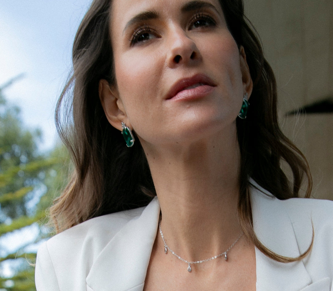 Aros Magdalena Esmeralda Platino
