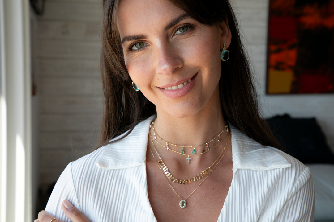 Collar Colomba Colorido Oro