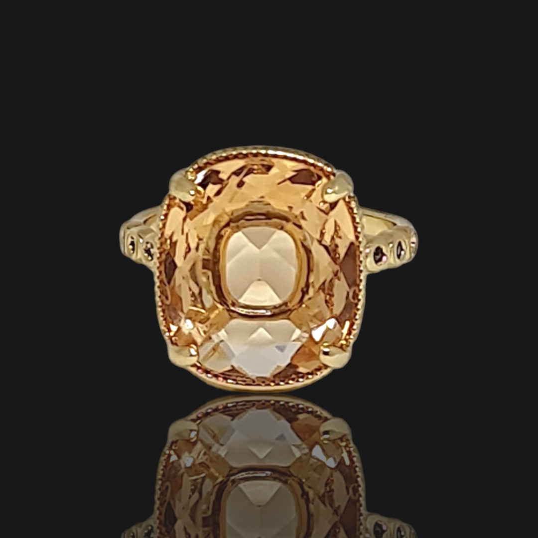 Anillo Ana Citrino Oro