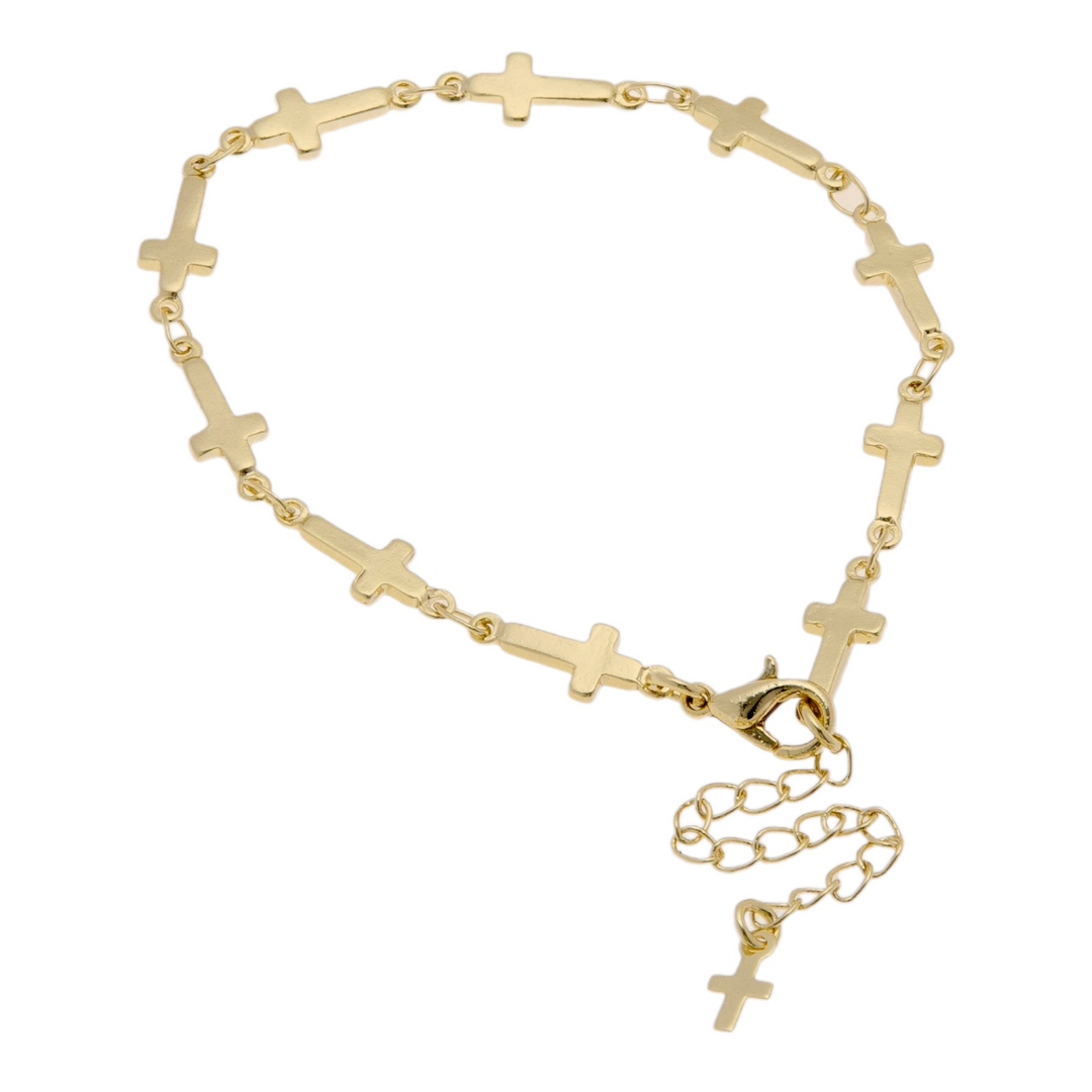 Pulsera Cruces Oro