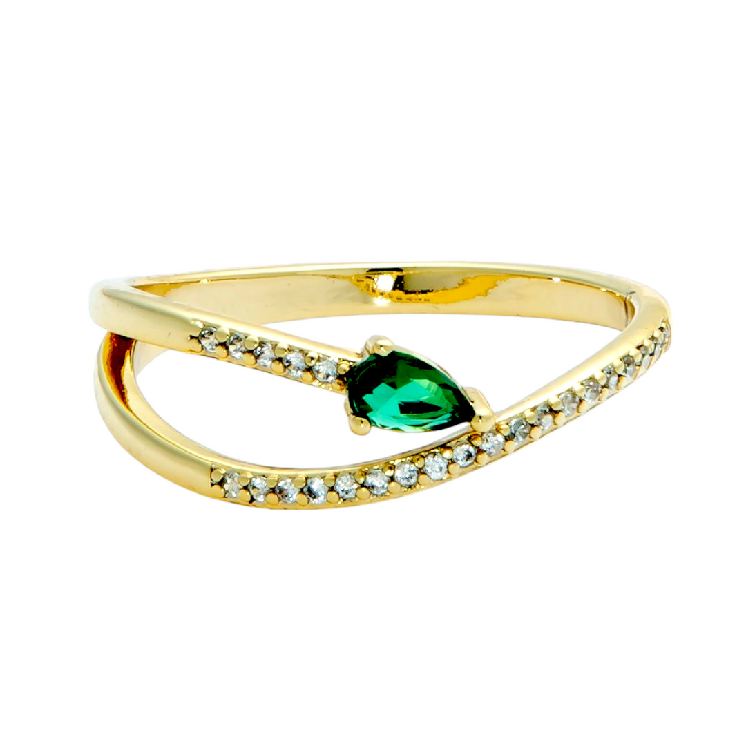 Anillo Ignacia Esmeralda Oro