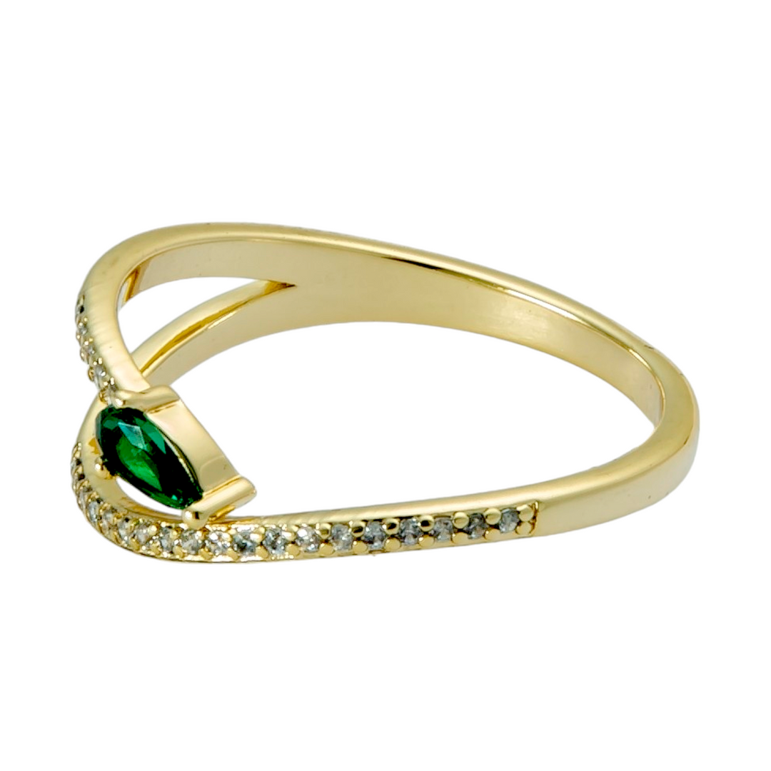 Anillo Ignacia Esmeralda Oro