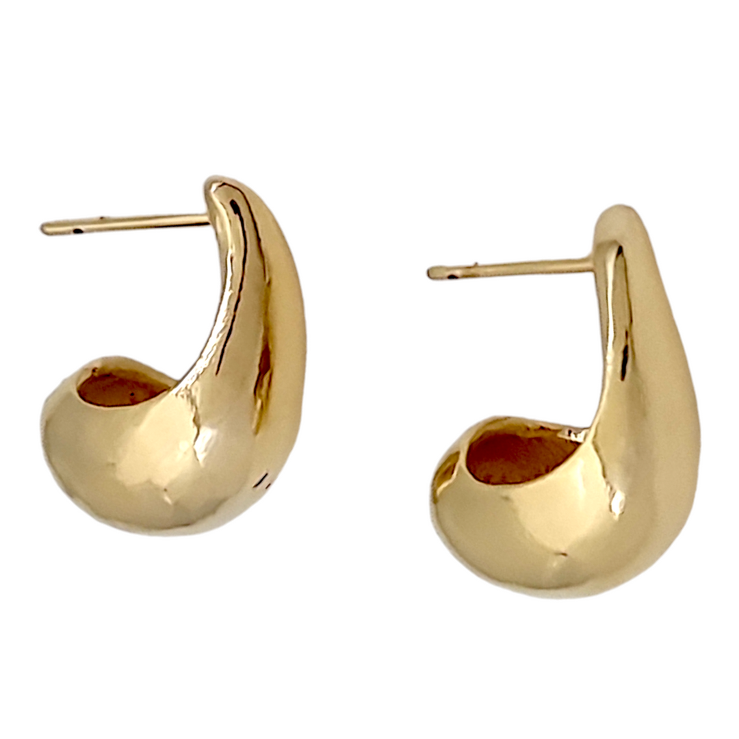 Aros Gota Curva M Oro