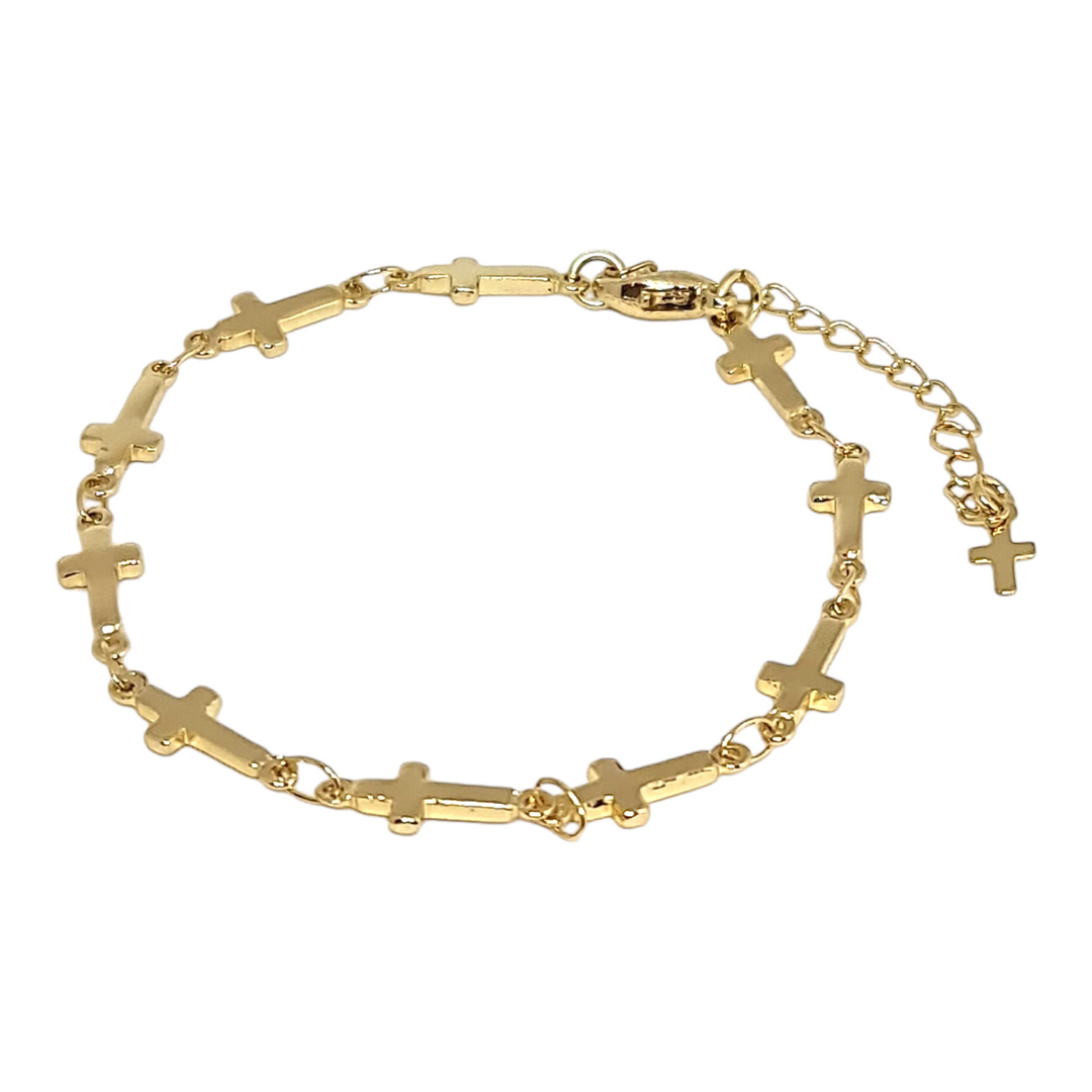 Pulsera Cruces Oro