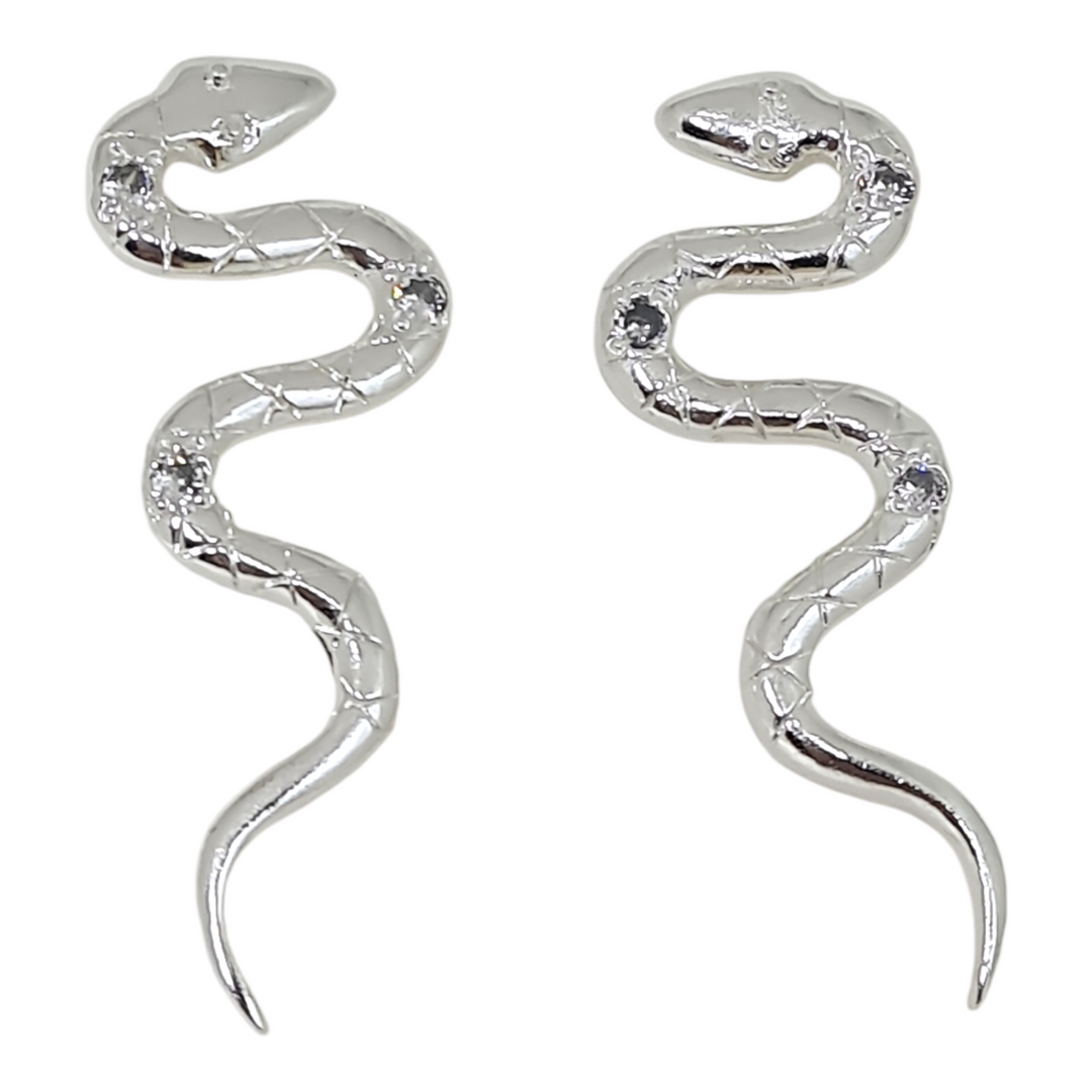 Aros Serpiente Plata