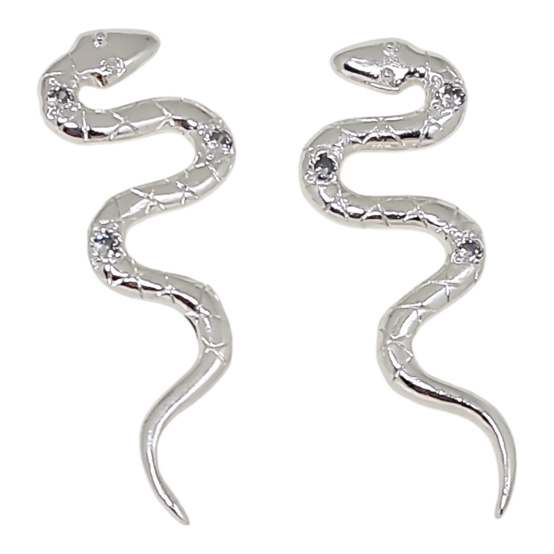 Aros Serpiente Plata