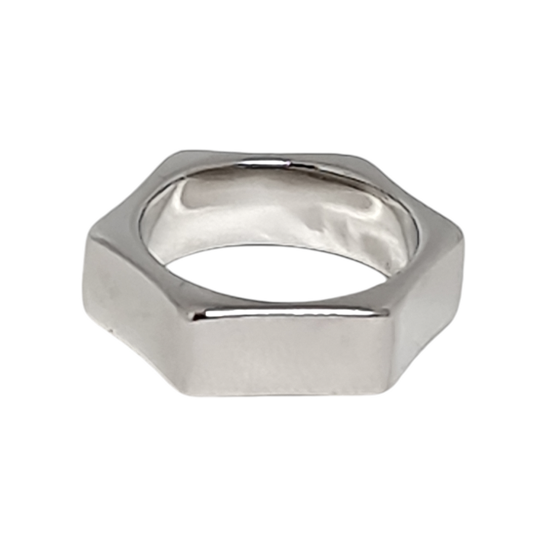 Anillo Hexágono Platino