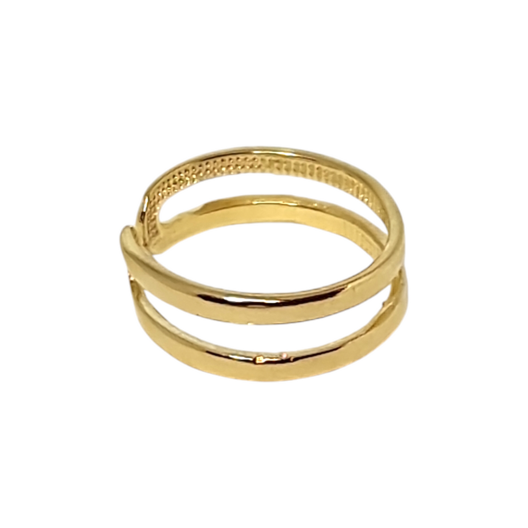 Anillo Falange Ajustable Doble Oro