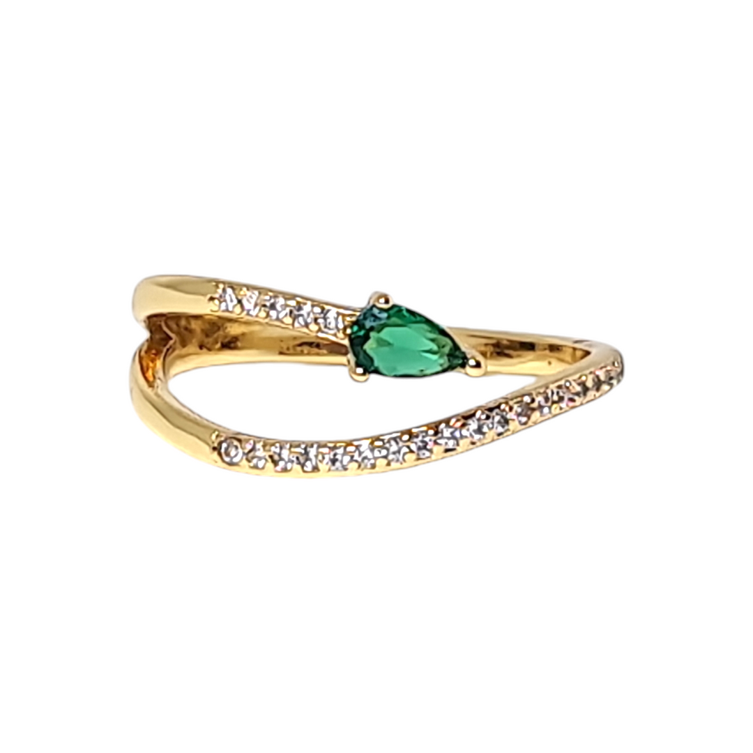 Anillo Ignacia Esmeralda Oro