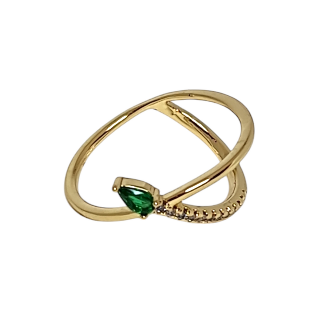 ANILLO BERNARDITA ESMERALDA ORO