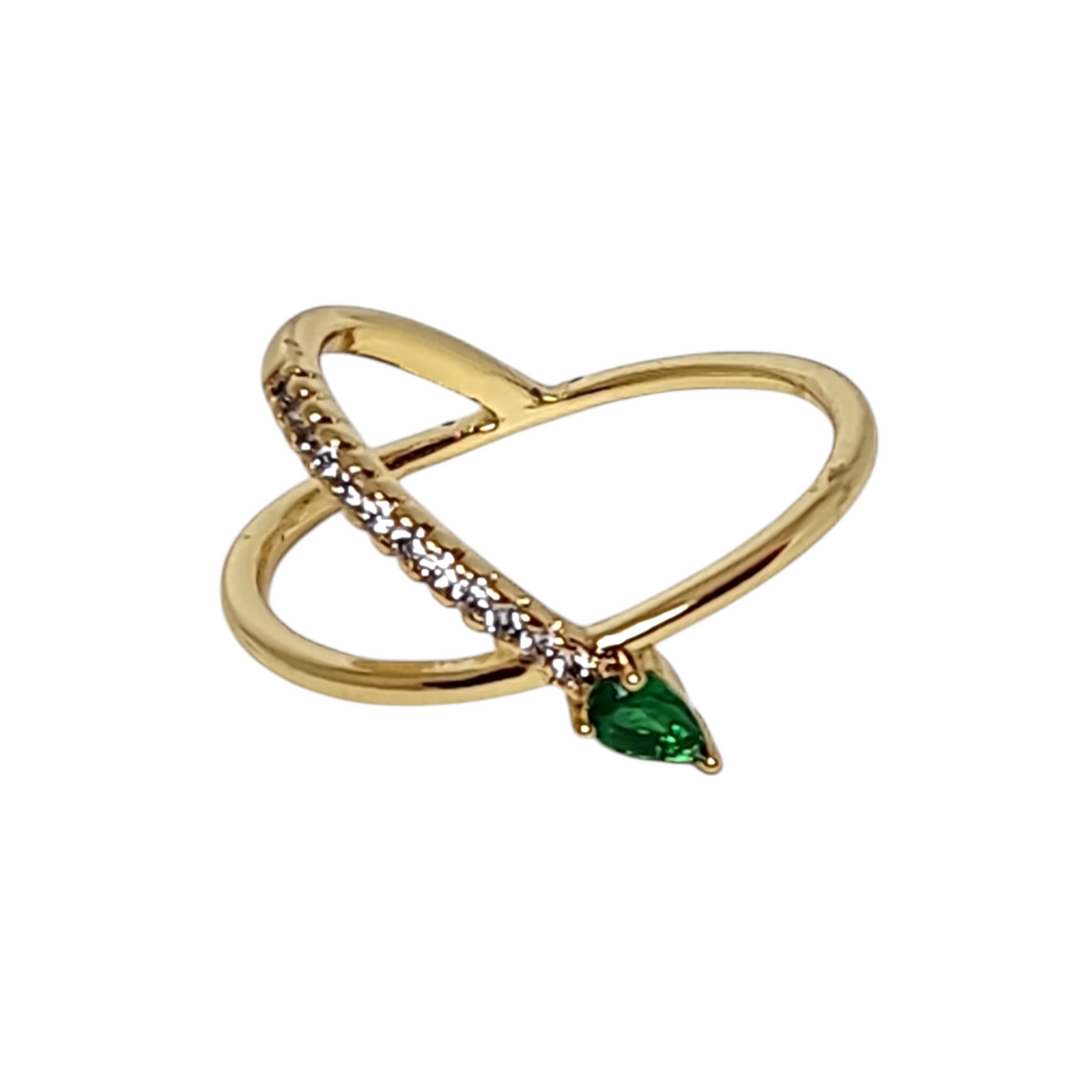 ANILLO BERNARDITA ESMERALDA ORO