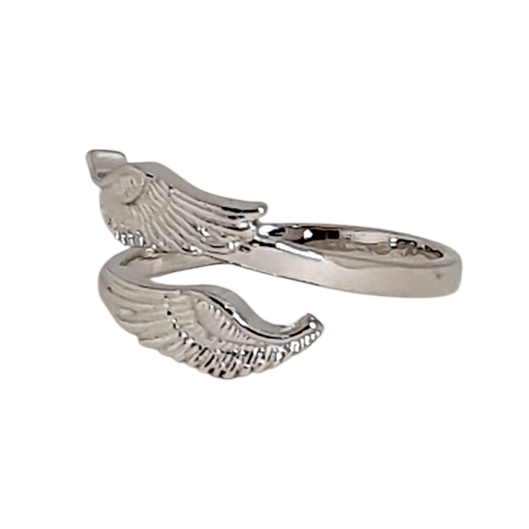 Anillo Alitas Ajustable Platino
