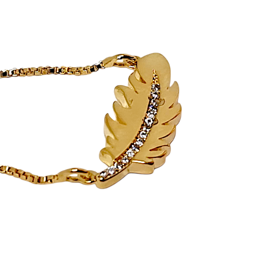 Collar Loreto Hoja Circones Oro