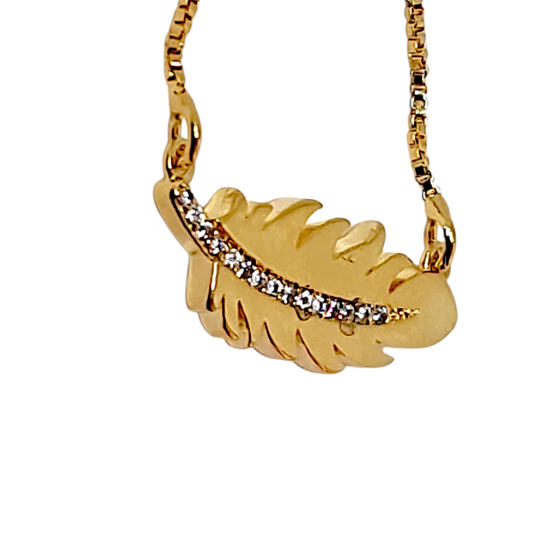 Collar Loreto Hoja Circones Oro