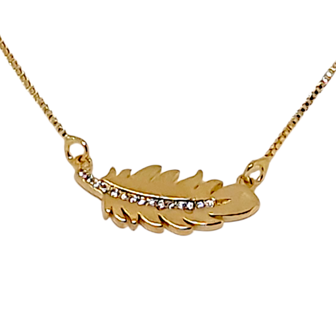 Collar Loreto Hoja Circones Oro