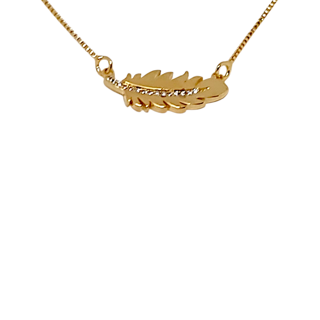 Collar Loreto Hoja Circones Oro