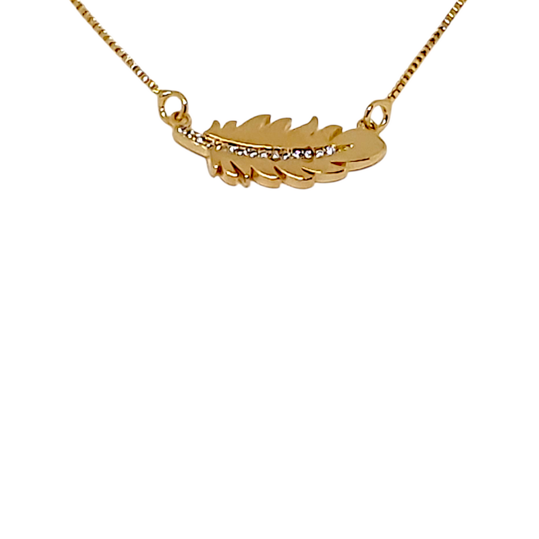 Collar Loreto Hoja Circones Oro