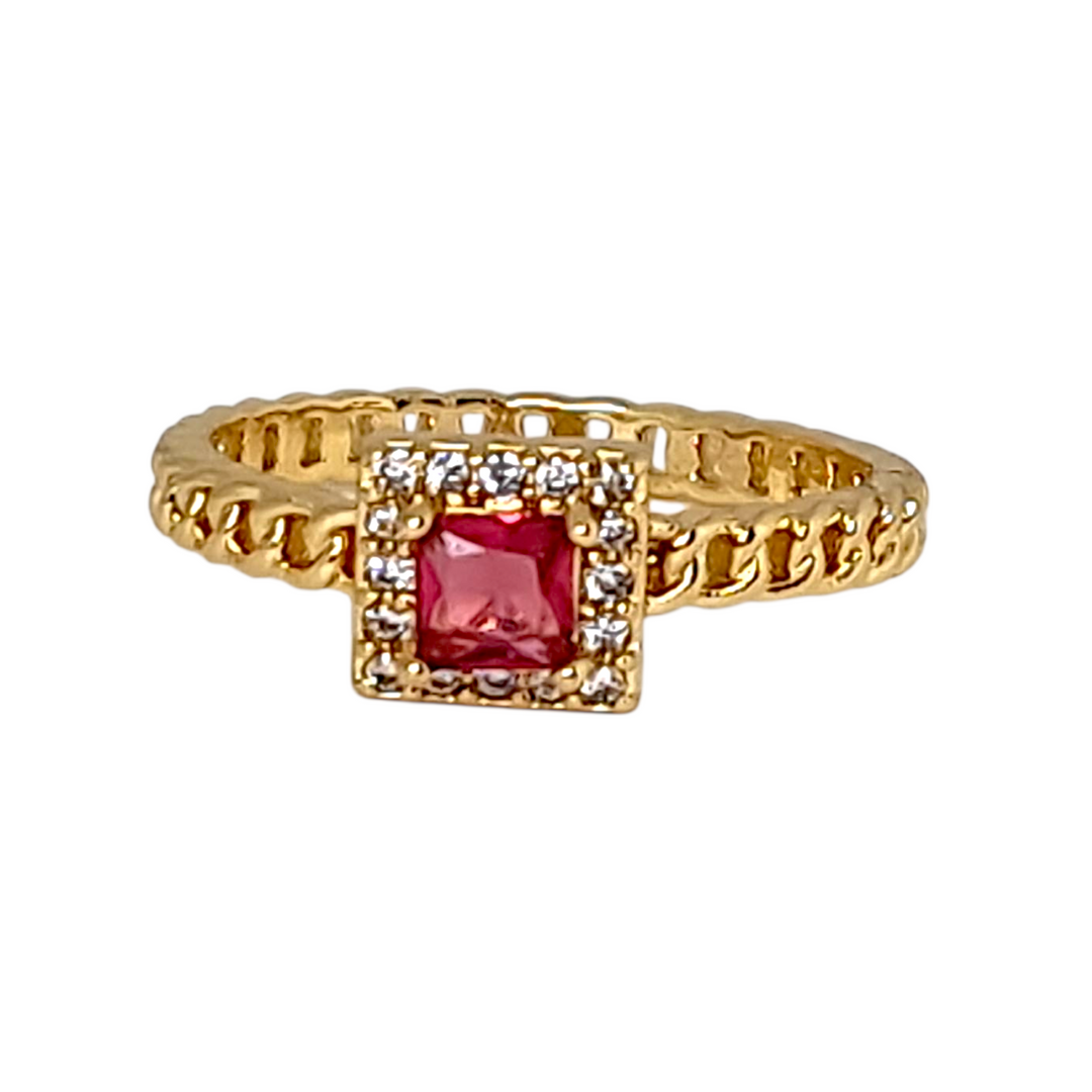 Anillo Sofía Rubí Oro
