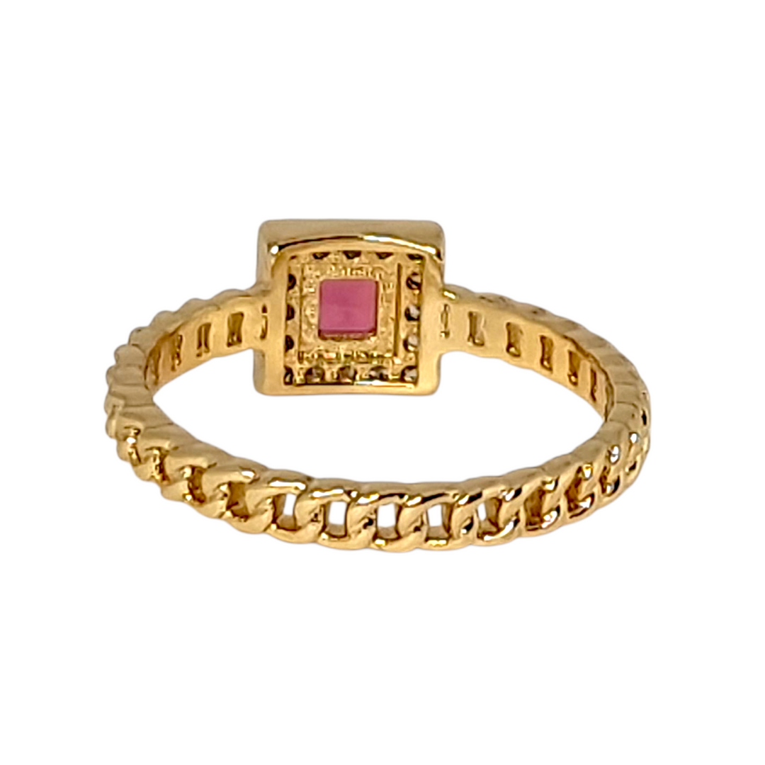 Anillo Sofía Rubí Oro