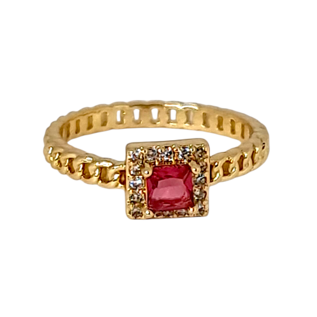 Anillo Sofía Rubí Oro