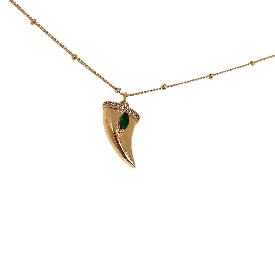 Collar África Esmeralda Oro