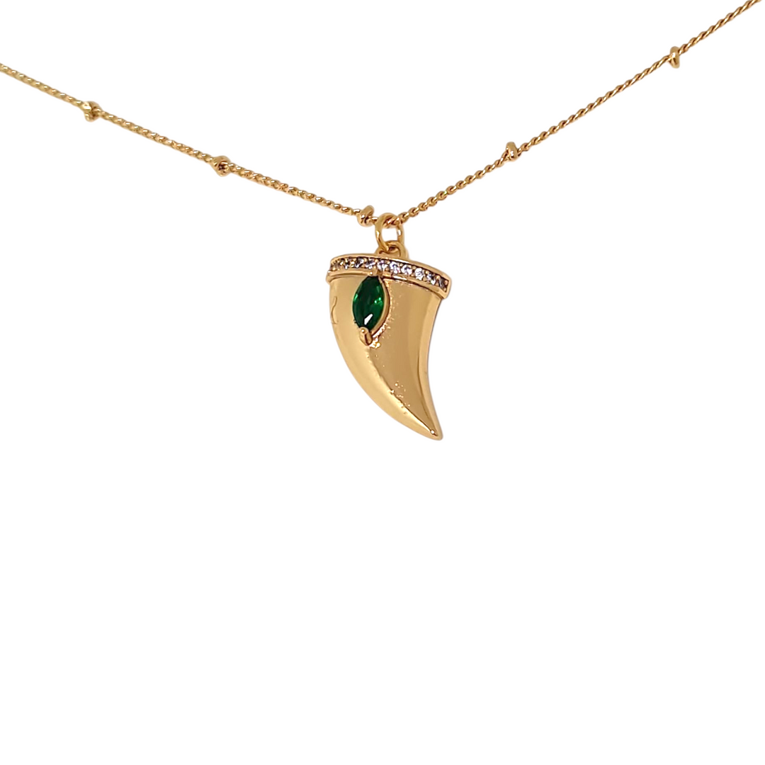 Collar África Esmeralda Oro