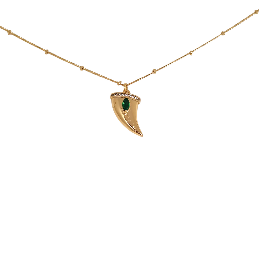 Collar África Esmeralda Oro