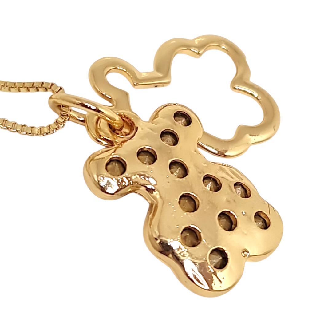 Collar Oso Circones Oro