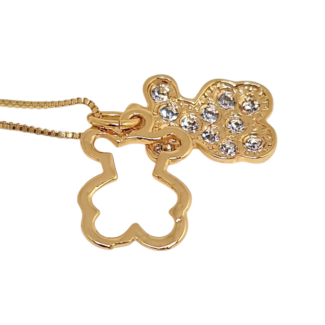 Collar Oso Circones Oro