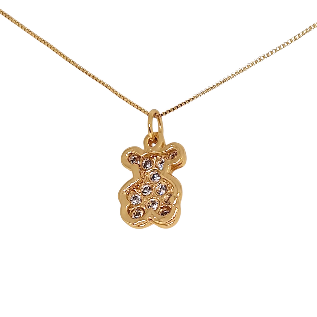 Collar Oso Circones Oro