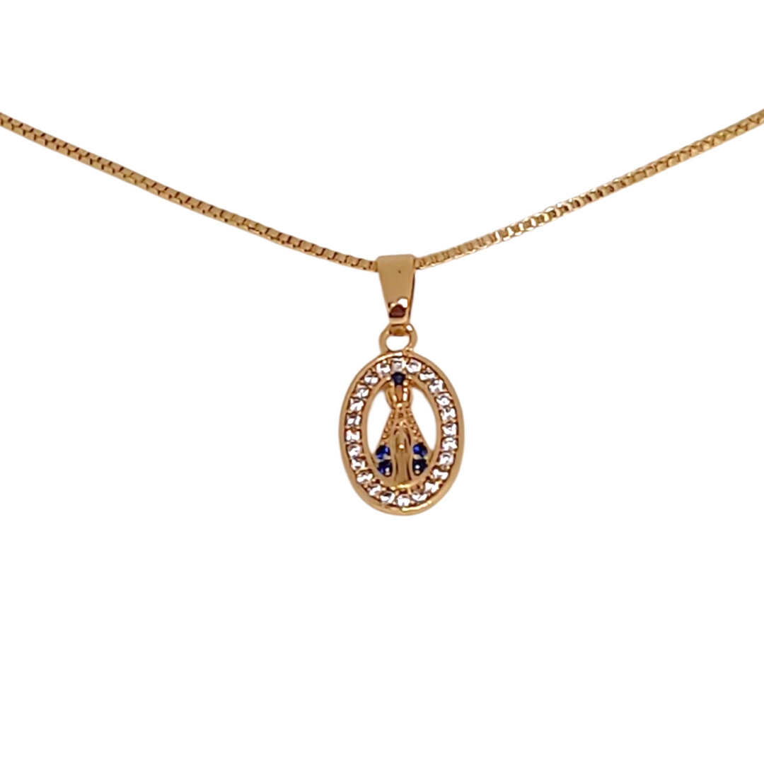 Collar Virgen de Fátima Circones Oro