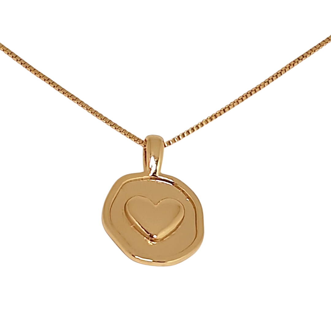 Collar Corazón Medalla Oro