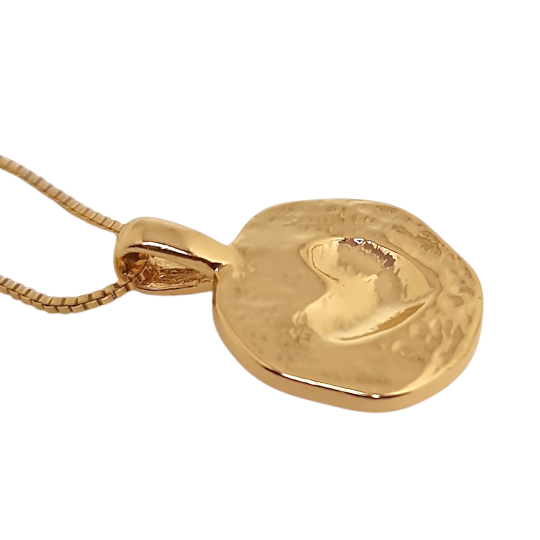 Collar Corazón Medalla Oro
