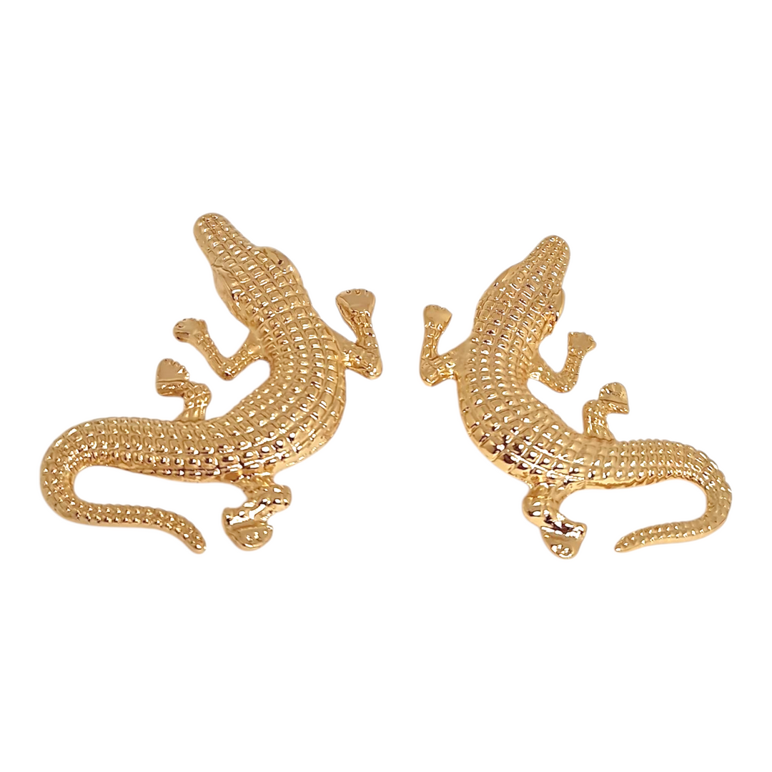 Aros Cocodrilos Oro