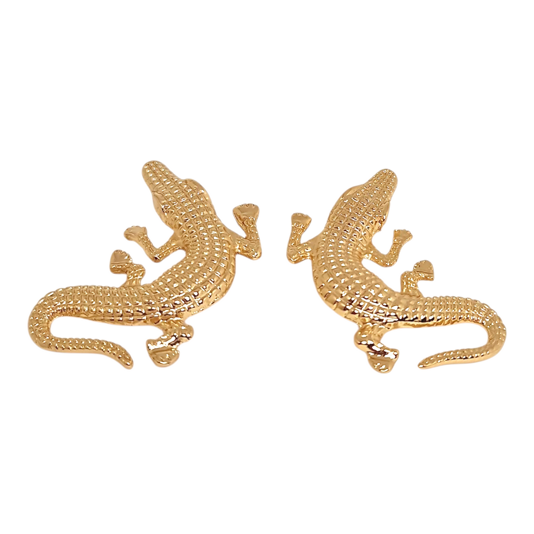 Aros Cocodrilos Oro