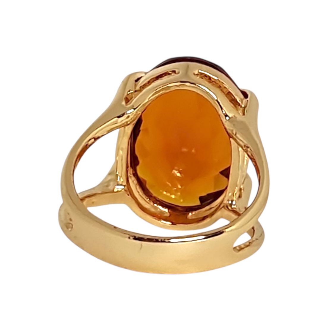 Anillo Mónica Citrino Oro