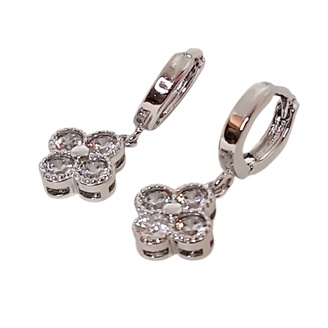 Aros Trébol Circones Platino