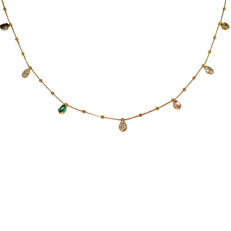 Collar Lourdes oro bañado 10 micras - joya elegante delicada