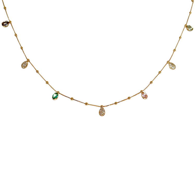 Detalle collar Lourdes oro 18k - joya sofisticada eventos