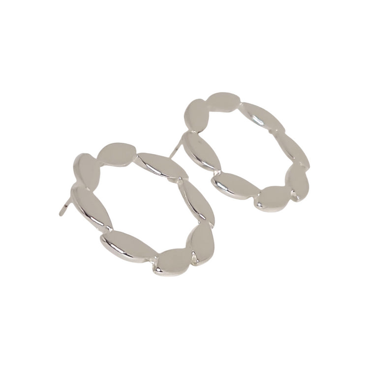 "Aros Carla Plata 925 - Vista lateral"