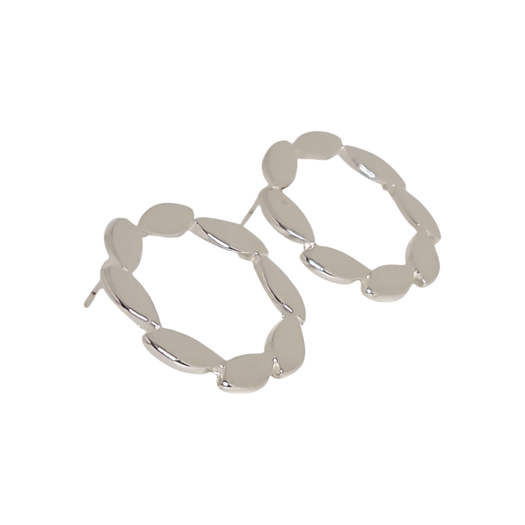 "Aros Carla Plata 925 - Vista lateral"