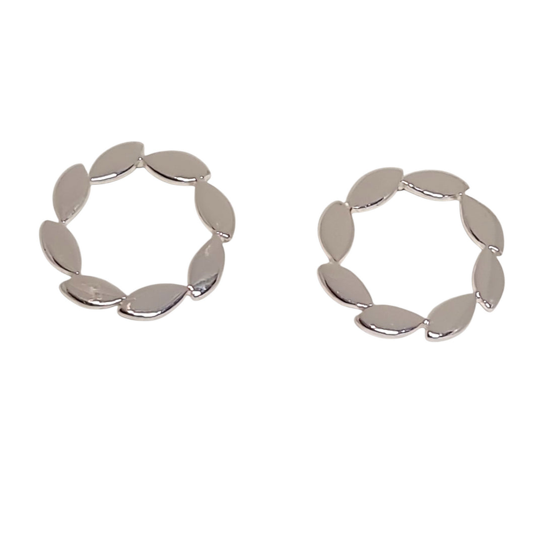 "Aros Carla Plata 925 - Vista frontal del diseño"