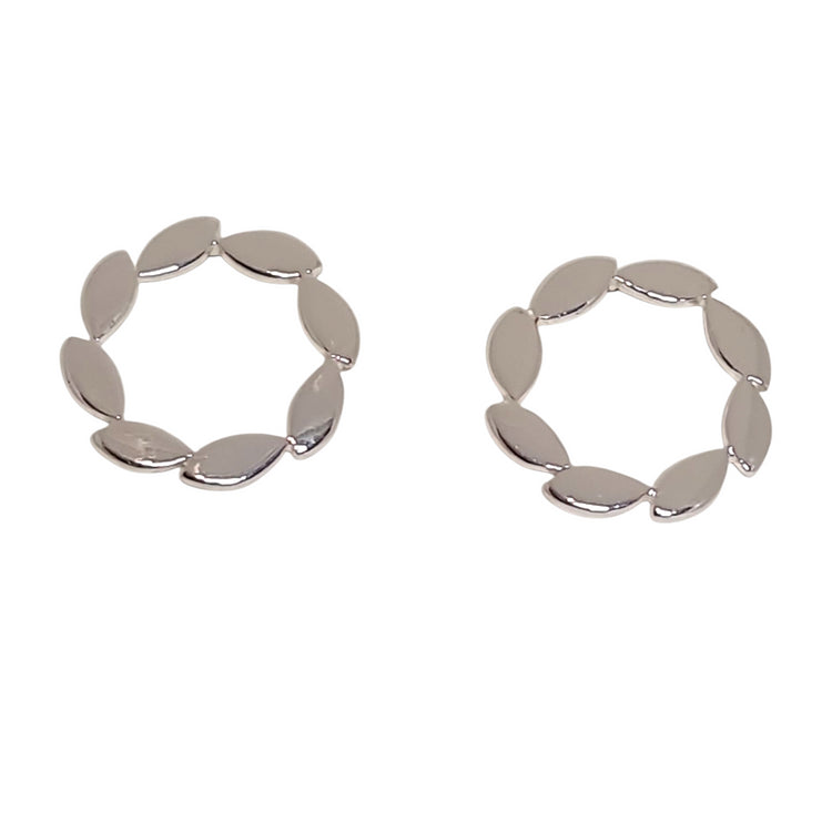 "Aros Carla Plata 925 - Vista frontal del diseño"