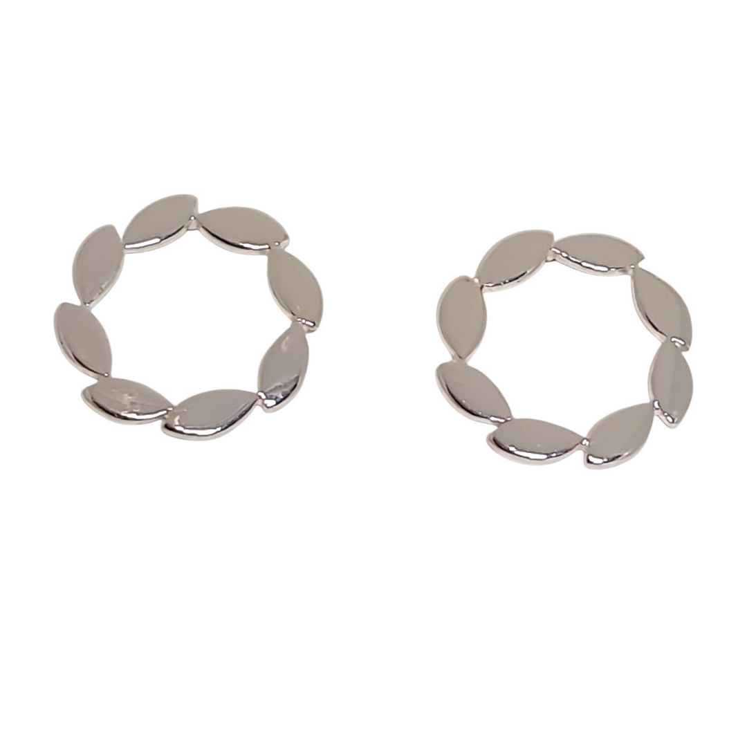 "Aros Carla Plata 925 - Vista frontal del diseño"