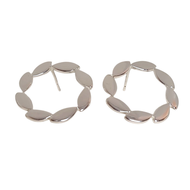 "Aros Carla Plata 925 - Vista completa del diseño"