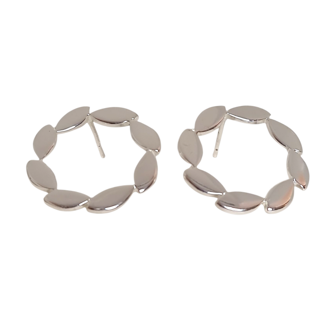 "Aros Carla Plata 925 - Vista completa del diseño"