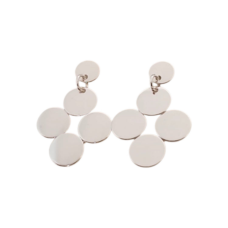 "Aros Blanca Plata 925 - Detalle del diseño"