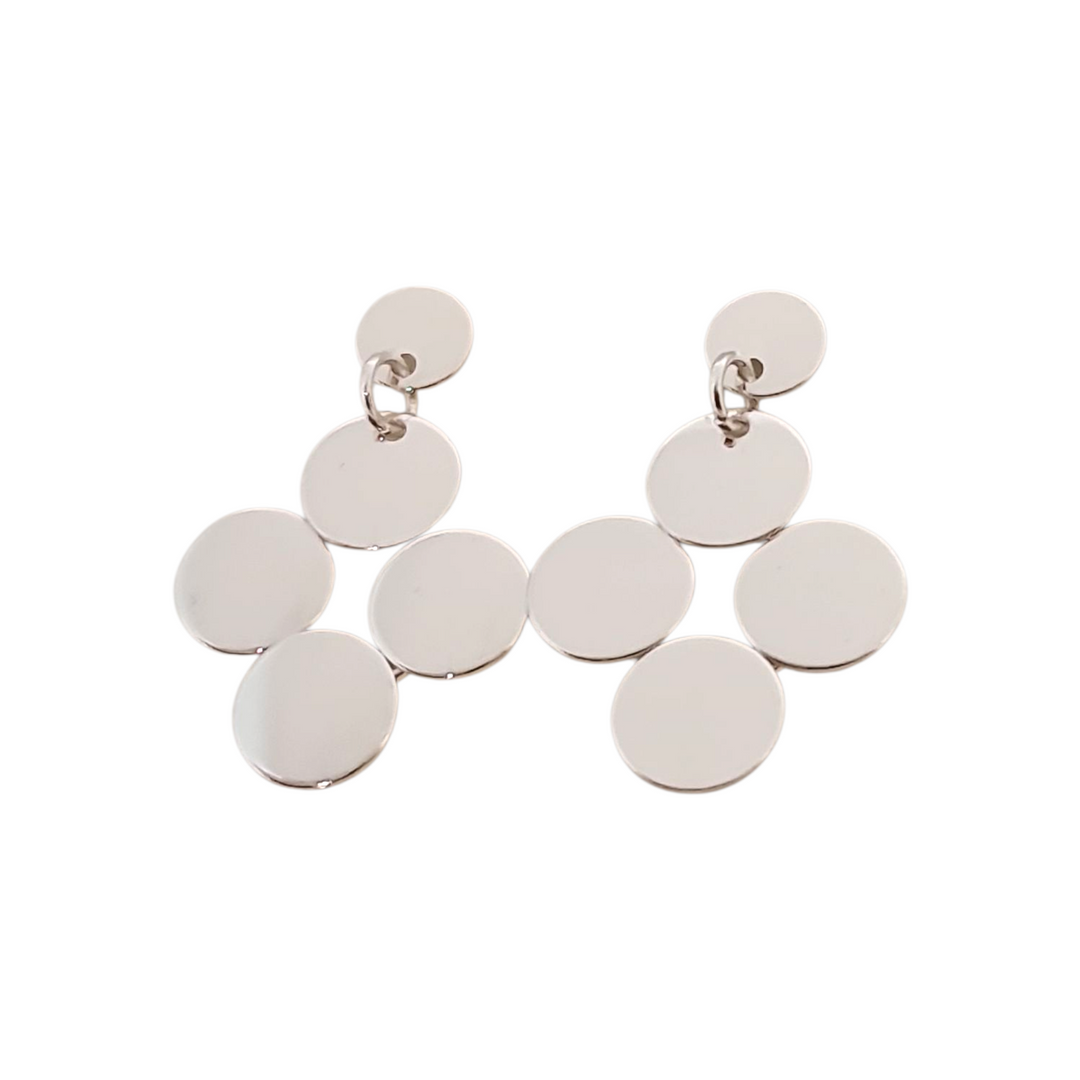 "Aros Blanca Plata 925 - Detalle del diseño"