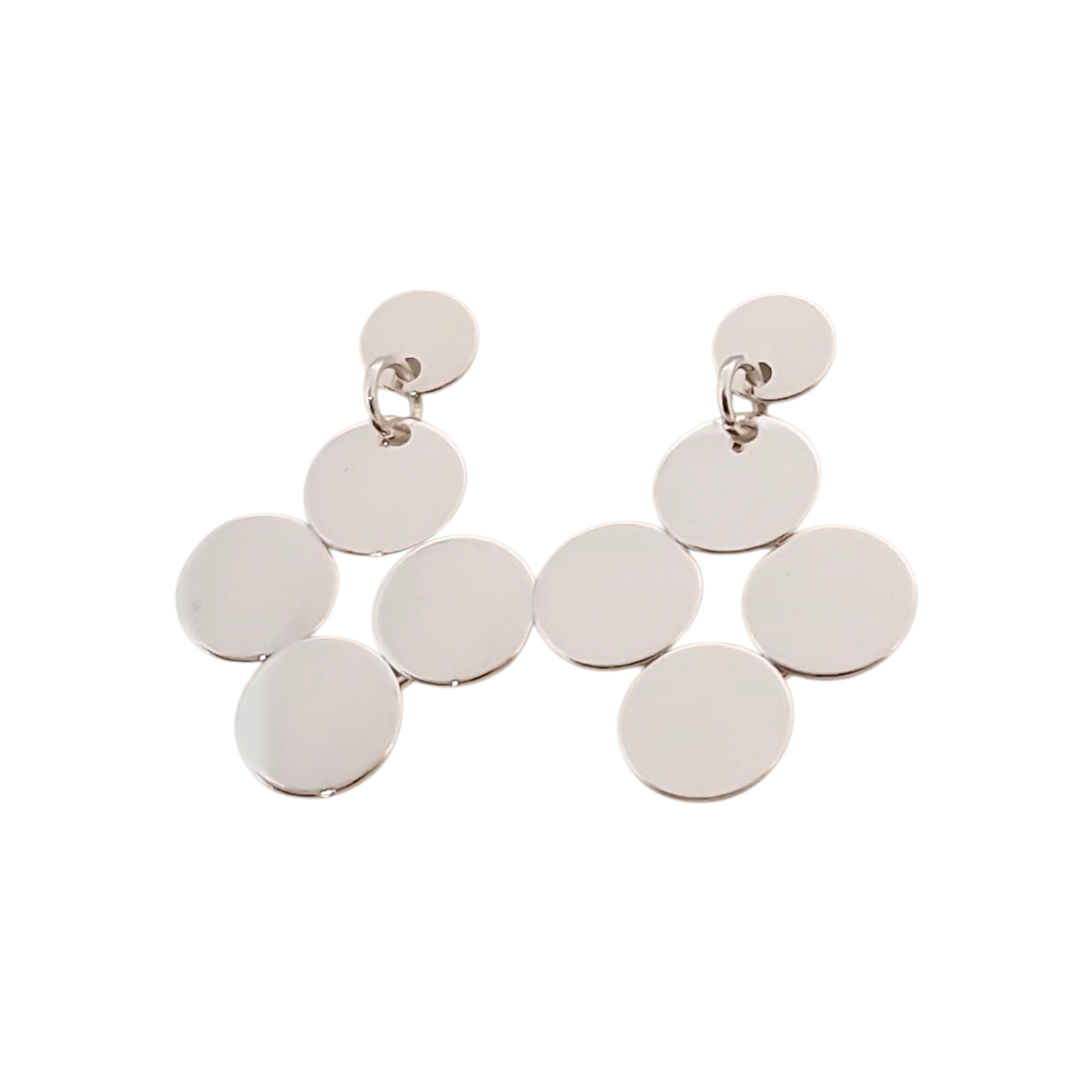 "Aros Blanca Plata 925 - Detalle del diseño"