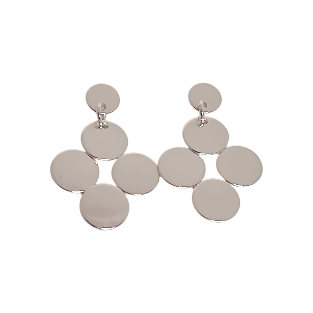 "Aros Blanca Plata 925 - Vista frontal del diseño"